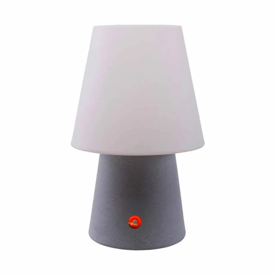 Wiederaufladbare LED-Lampe aus farbigem Kunststoff für drinnen oder draußen - Fungostar Viadurini