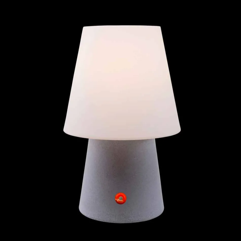 Wiederaufladbare LED-Lampe aus farbigem Kunststoff für drinnen oder draußen - Fungostar Viadurini