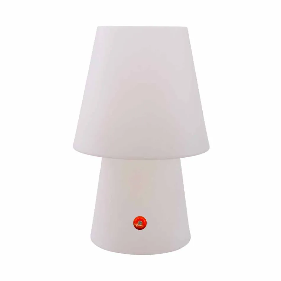 Wiederaufladbare LED-Lampe aus farbigem Kunststoff für drinnen oder draußen - Fungostar Viadurini