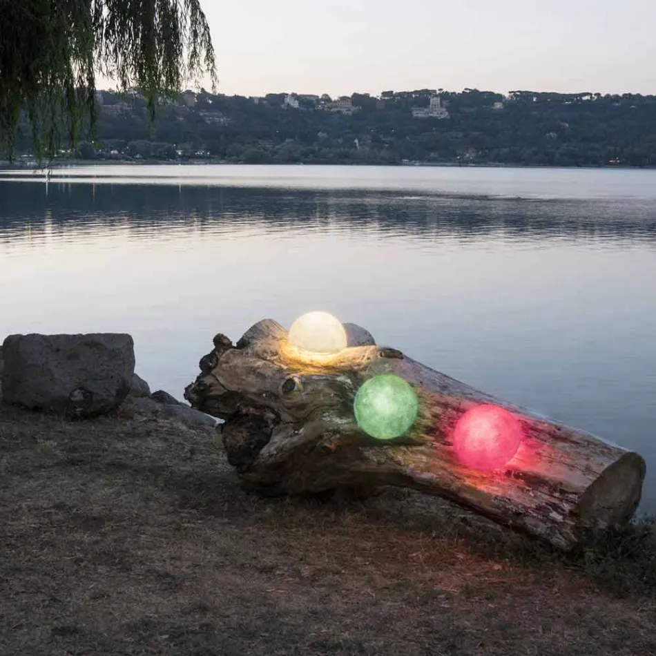 Außenwandleuchte In-es.artdesign Button Out in farbigem Nebulite Viadurini