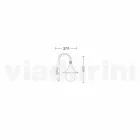 Weiße Aluminium Wandlampe hergestellt in Italien, Anusca Viadurini