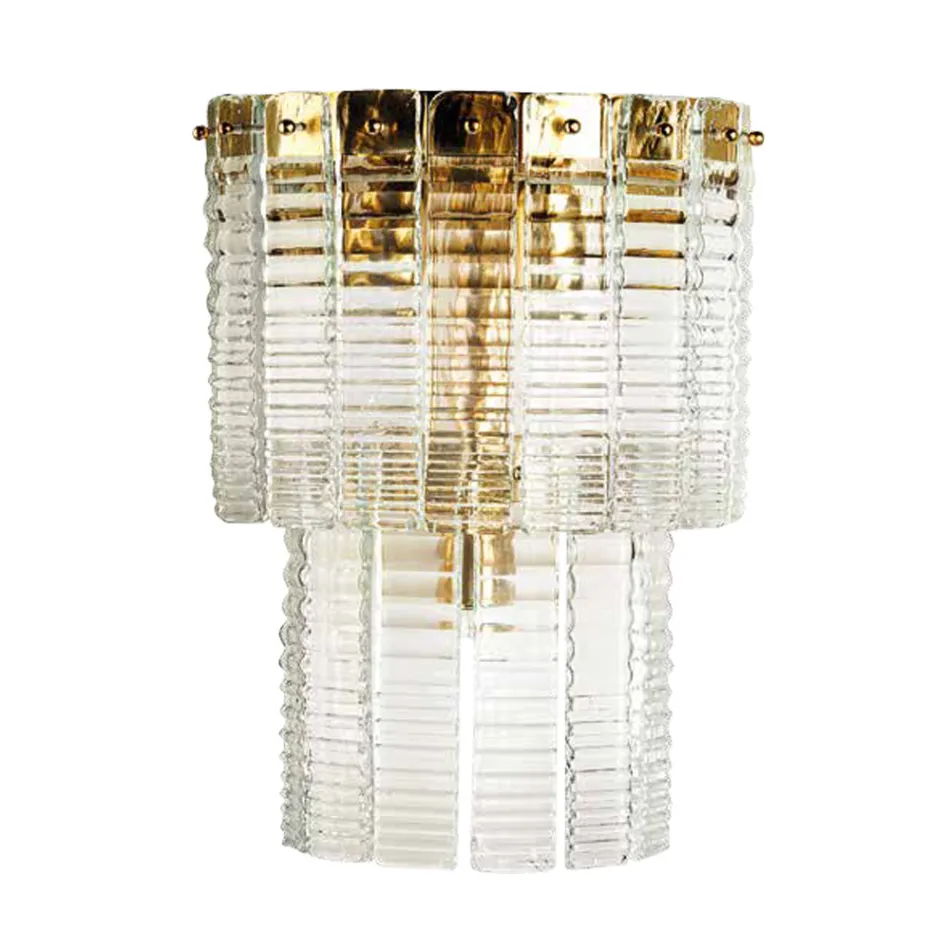 Moderne Wandleuchte aus handgefertigtem Luxusglas Made in Italy - Valadier Viadurini