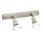 Wandleuchte 2 oder 3 Strahler Messing und handbemalte Keramik - Savona Viadurini