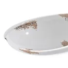 Handgefertigte Halbmond-Wandlampe aus Eisen und Keramik - Vintage Viadurini