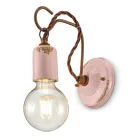 Industrielle handwerkliche Wandlampe aus Eisen und Keramik - Vintage Viadurini