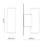 Design-Außenwandleuchte aus weißem oder schwarzem Aluminium - Leopida Viadurini