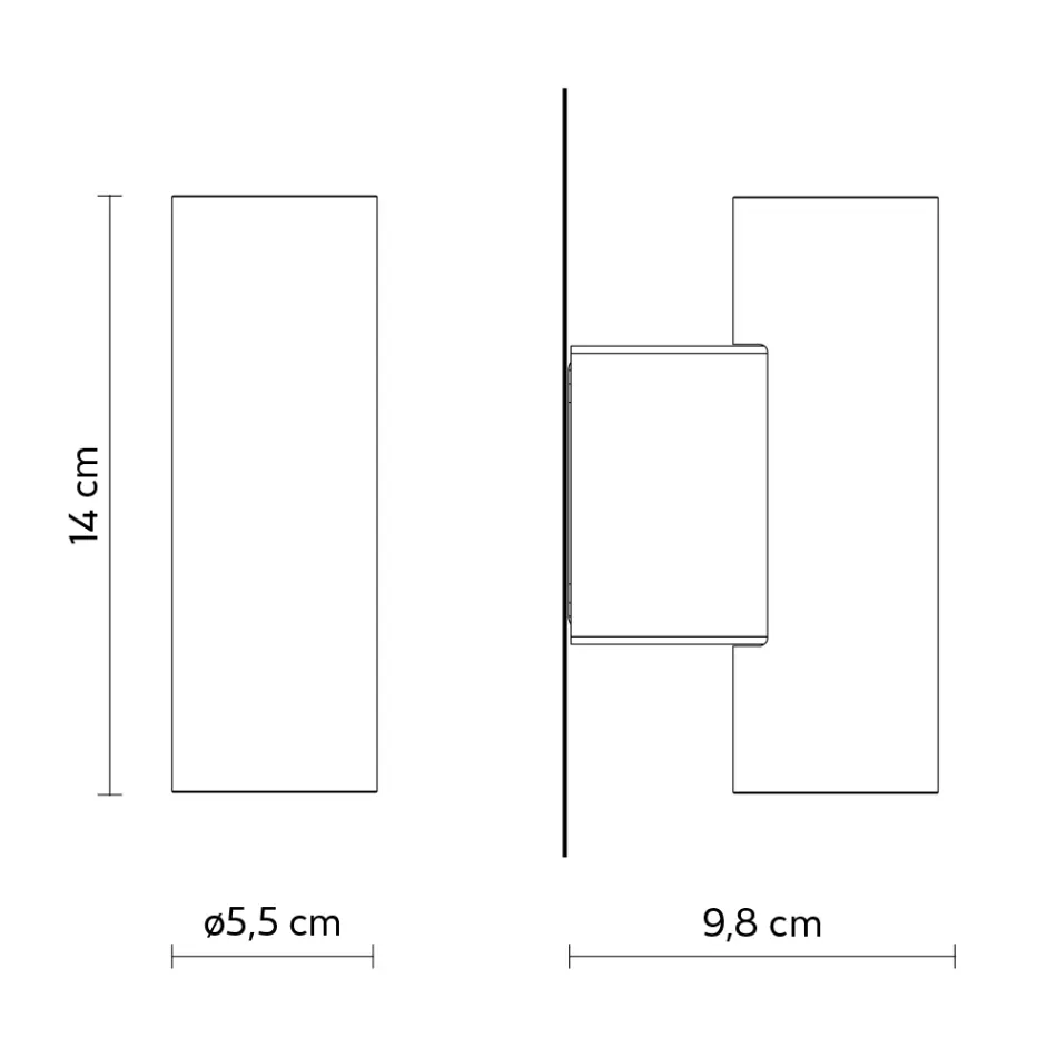 Design-Außenwandleuchte aus weißem oder schwarzem Aluminium - Leopida Viadurini