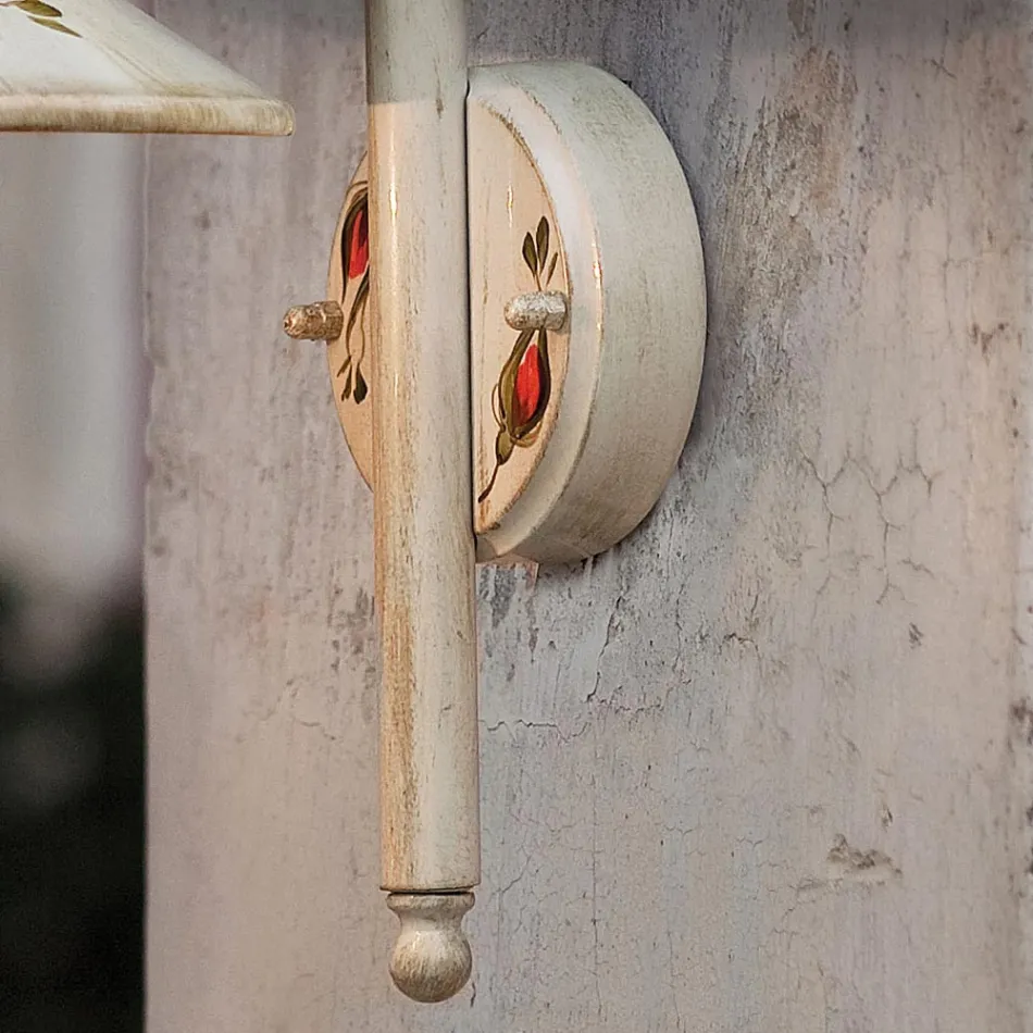 Außenwandleuchte aus handbemaltem weißem Aluminium - Imperia Viadurini