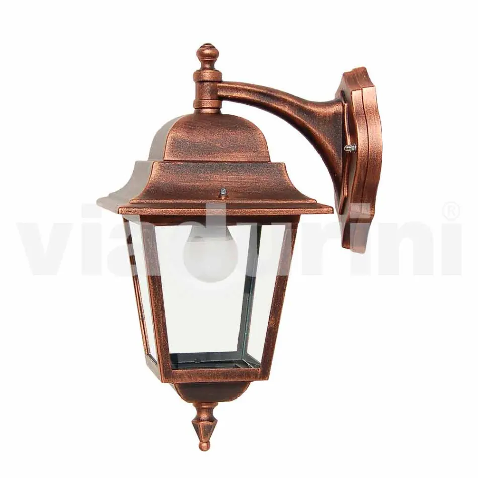 Aluminiumgartenwandlampe hergestellt in Italien, Aquilina Viadurini