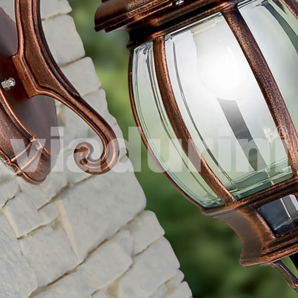 Gartenwandleuchte aus Aluminium, hergestellt in Italien, Anika Viadurini