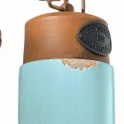 Wandlampe aus Keramik und Eisen Rost Desiree Ferroluce Viadurini