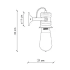 Wandleuchte aus Eisen und industrieller handgefertigter Keramik - Urban Viadurini