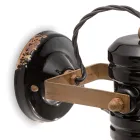 Wandleuchte aus Eisen und industrieller handgefertigter Keramik - Urban Viadurini