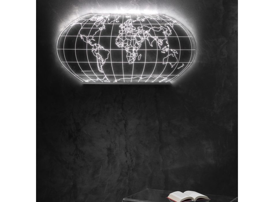 Planisphere Wandleuchte aus lasergraviertem Acrylglas - Rihanna Viadurini