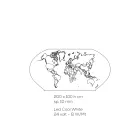 Planisphere Wandleuchte aus lasergraviertem Acrylglas - Rihanna Viadurini