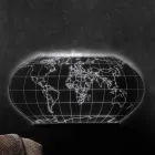 Planisphere Wandleuchte aus lasergraviertem Acrylglas - Rihanna Viadurini