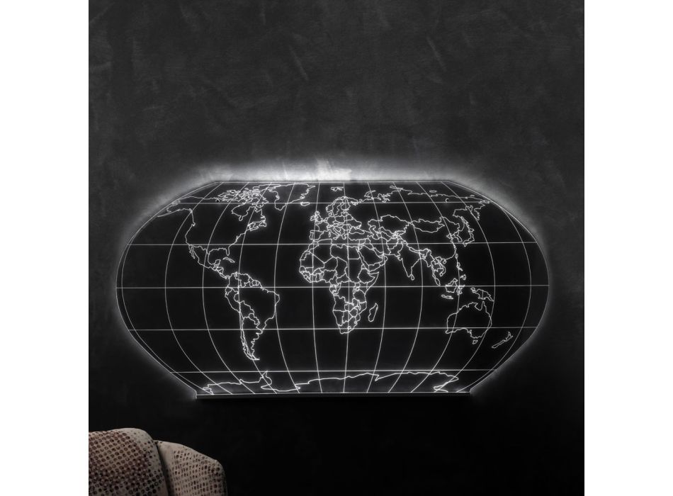 Planisphere Wandleuchte aus lasergraviertem Acrylglas - Rihanna Viadurini