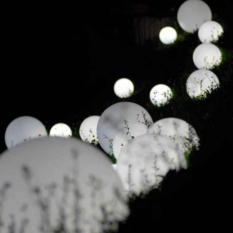 Kugelkugel- / Tischleuchte Slide Globo weiß hell made in Italy Viadurini