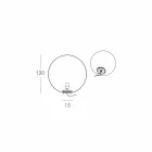 Kugelkugel- / Tischleuchte Slide Globo weiß hell made in Italy Viadurini