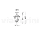 Garten-Deckenleuchte aus Glas und 5 Aluminiumoberflächen - Pinako Viadurini