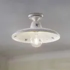 Deckenlampe aus Keramik und handbemalten Vintage-Dekorationen - Como Viadurini