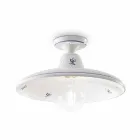 Deckenlampe aus Keramik und handbemalten Vintage-Dekorationen - Como Viadurini