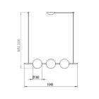 Pendelleuchte 3 Lichter aus Messing und Glas 2 Ausführungen - Alma von Il Fanale Viadurini