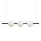 Pendelleuchte 3 Lichter aus Messing und Glas 2 Ausführungen - Alma von Il Fanale Viadurini