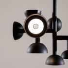 Pendelleuchte 9 Lichter Design in Weiß oder Schwarz Aluminium - Celio Viadurini