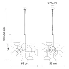Pendelleuchte 9 Lichter Design in Weiß oder Schwarz Aluminium - Celio Viadurini