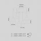 Pendelleuchte mit 5 farbigen Elementen, hergestellt in Italien – Berimbau Viadurini