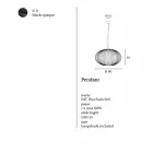 Hängeleuchte aus lackiertem Stahl, Ø90xh.53xl.cavo100cm, Gioia Viadurini