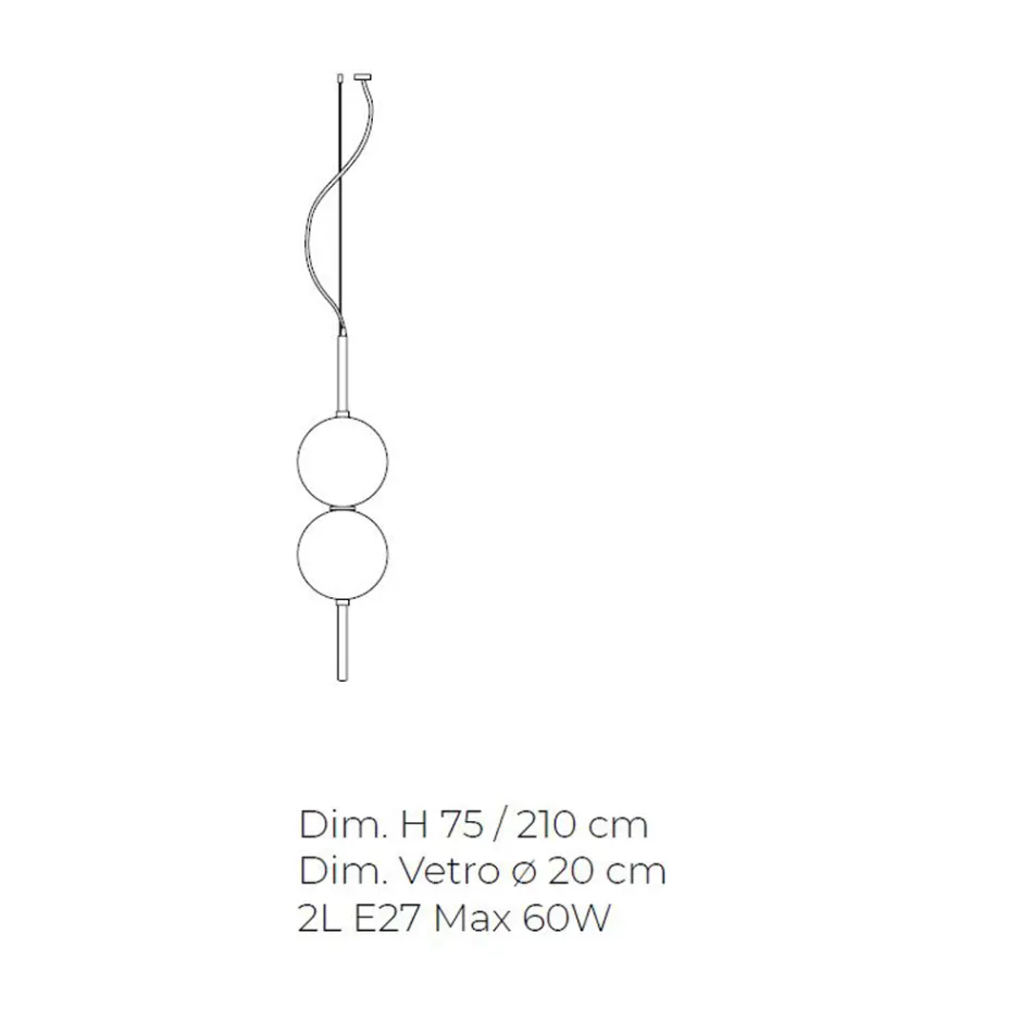 Handgefertigte Pendelleuchte aus mundgeblasenem Venedig-Glas - Jupiter Viadurini
