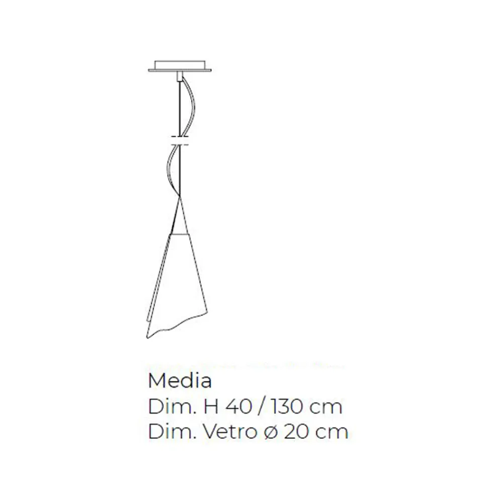 Handgefertigte venezianische Hängelampe aus mundgeblasenem Glas - Chrystal Viadurini