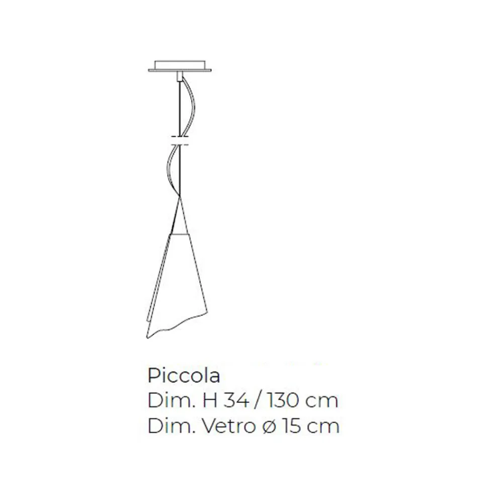 Handgefertigte venezianische Hängelampe aus mundgeblasenem Glas - Chrystal Viadurini
