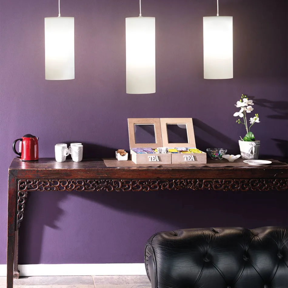 Zylindrische Pendelleuchte aus Polyethylen Made in Italy - Minervo Viadurini