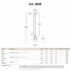 Hängelampe Kanten Messing und Weißglas Viadurini