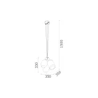 Hängelampe mit 3 Lichtern aus Metall und Keramikglas Made in Italy - Speak Viadurini