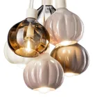 Hängelampe mit 6 Elementen aus Keramik und Glas, hergestellt in Italien – Afoxe Viadurini