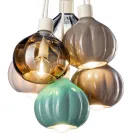 Hängelampe mit 6 Elementen aus Keramik und Glas, hergestellt in Italien – Afoxe Viadurini