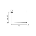 Pendelleuchte mit LED-Licht und längenverstellbaren Kabeln - Orange Viadurini