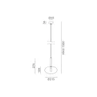 Hängelampe mit Glas in verschiedenen Formen, hergestellt in Italien – Sintonia Viadurini