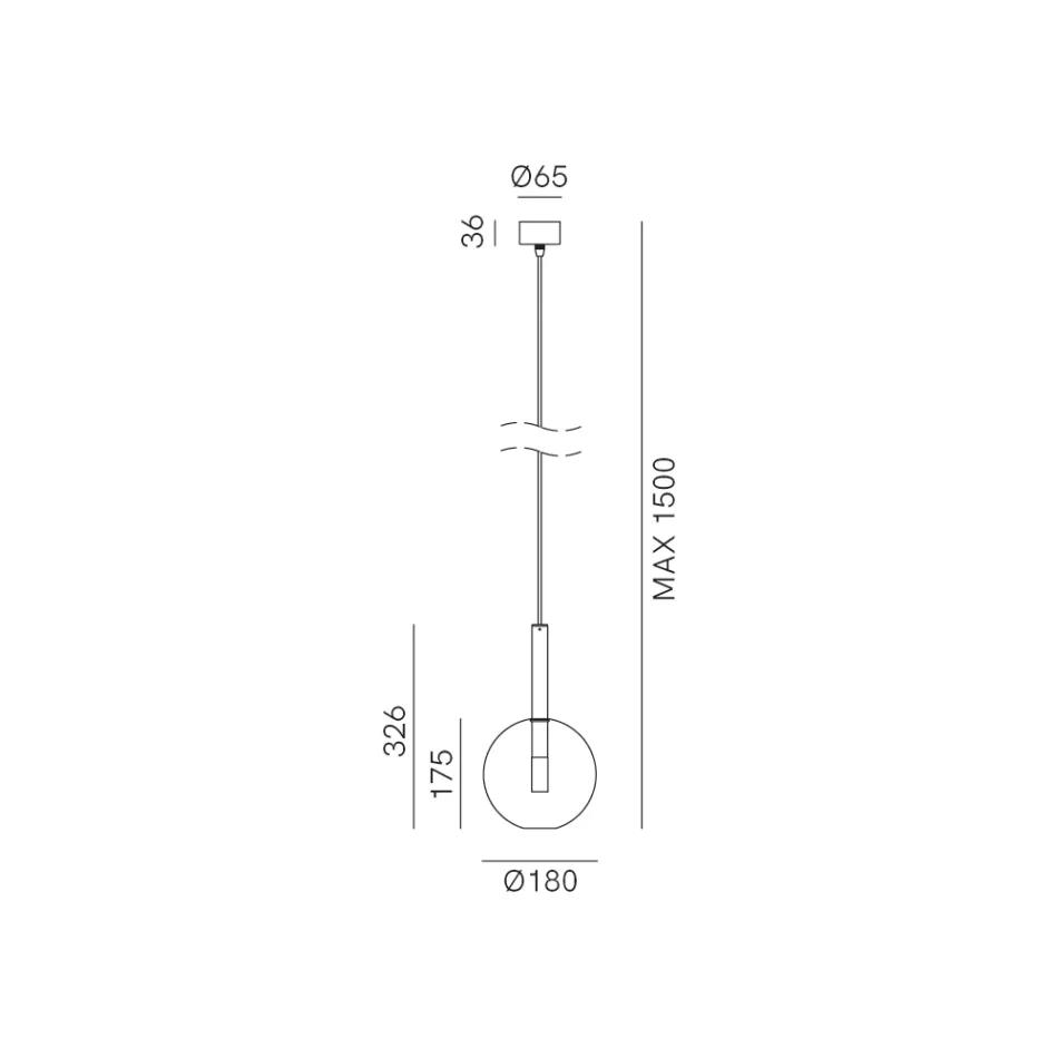 Hängelampe mit Glas in verschiedenen Formen, hergestellt in Italien – Sintonia Viadurini