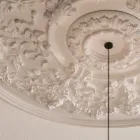 Pendelleuchte Design weißer Gips und schwarzes Aluminium 1 Kegel - Tesera Viadurini