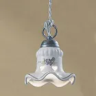 Handbemalte handbemalte Pendelleuchte aus Eisen und Keramik - Chieti Viadurini