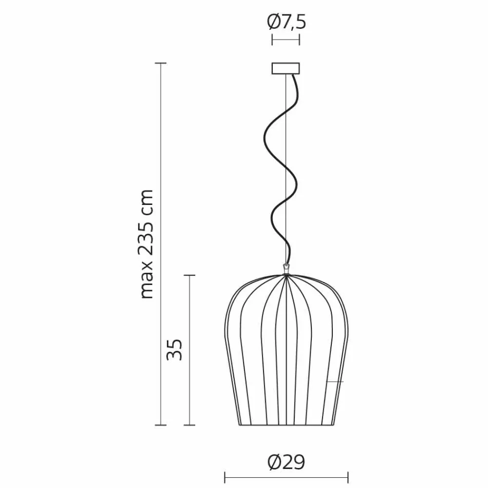 Hängelampe in glänzend weißer Keramik in 4 Formen - Oase Viadurini