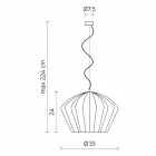 Hängelampe in glänzend weißer Keramik in 4 Formen - Oase Viadurini