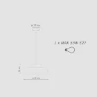 Hängelampe aus zweifarbiger Keramik, hergestellt in Italien – Corcovado Viadurini