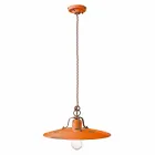 Lampe keramische Suspension und Metall Emily Land Ferroluce Viadurini