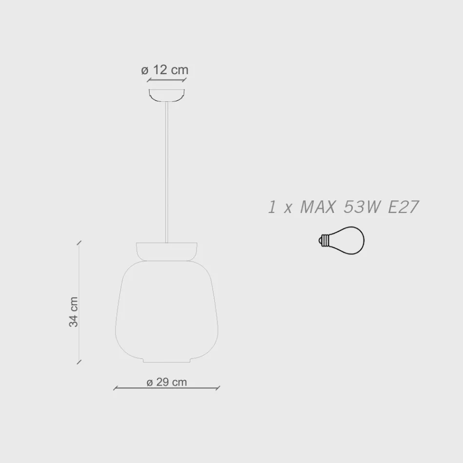 Pendelleuchte aus Keramik und Glas, hergestellt in Italien – Corcovado Viadurini